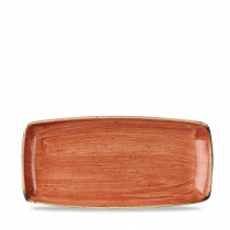 Churchill Stonecast Oblong Plate Spiced Orange 29.5x15cm-11.4x5.9"