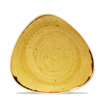 Churchill Stonecast Triangle Plate Mustard Seed Yellow 22.9cm-9"