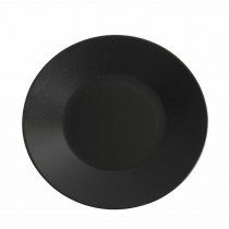 Genware Luna Black Wide Rim Plate 25cm-9.8"