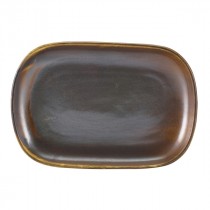 Terra Porcelain Rectangular Plate Rustic Copper 24x16.5cm-9.4x6.5"
