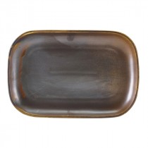 Terra Porcelain Rectangular Plate Rustic Copper 29x19.5cm-11.4x7.7"