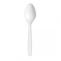Berties White Standard Plastic Dessert Spoon