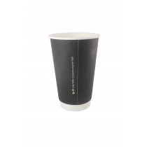 Berties Black Double Wall Paper Cup 45cl/16oz
