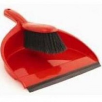 Berties Dustpan & Brush Red