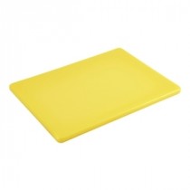 Genware Yellow Low Density Chopping Board 450x300x12.5mm