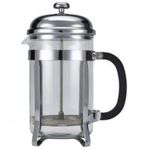 Genware Pyrex Chrome Finish Cafetiere 12 Cup