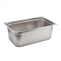 Genware Stainless Steel Gastronorm 1-1 200mm Deep