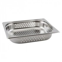 Genware Stainless Steel Perforated Gastronorm 1-2 65mm Deep