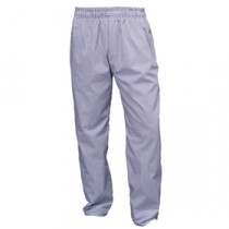 Genware Chef Baggies Small Check Trousers Blue Check XL 42"-44" Waist