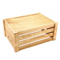 Genware Wooden Crate Rustic 41x30x18cm