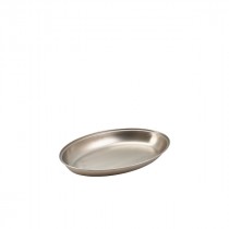 Genware Stainless Steel Oval Vegetable Dish 175mm