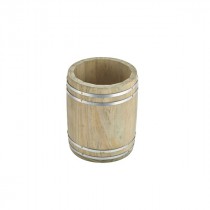 Genware Miniature Wooden Barrel 13.5x11.5cm Diameter