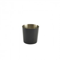 Genware Stainless Steel Black Serving Cup 8.5x8.5cm