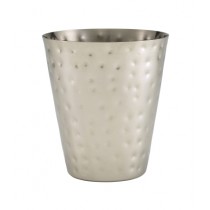 Genware Stainless Steel Hammered Conical Serving Cup 9x10cm