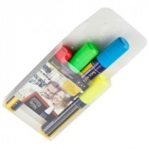 Berties Chalk Pens 7-15mm Chisel Tip Assorted Colours